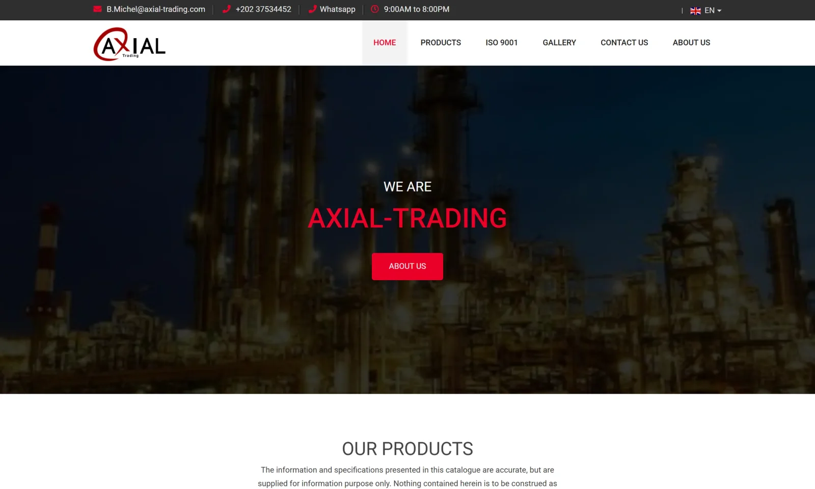 Axial Trading website