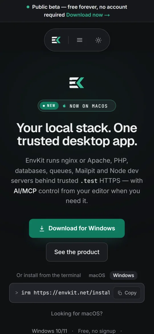 EnvKit on a phone