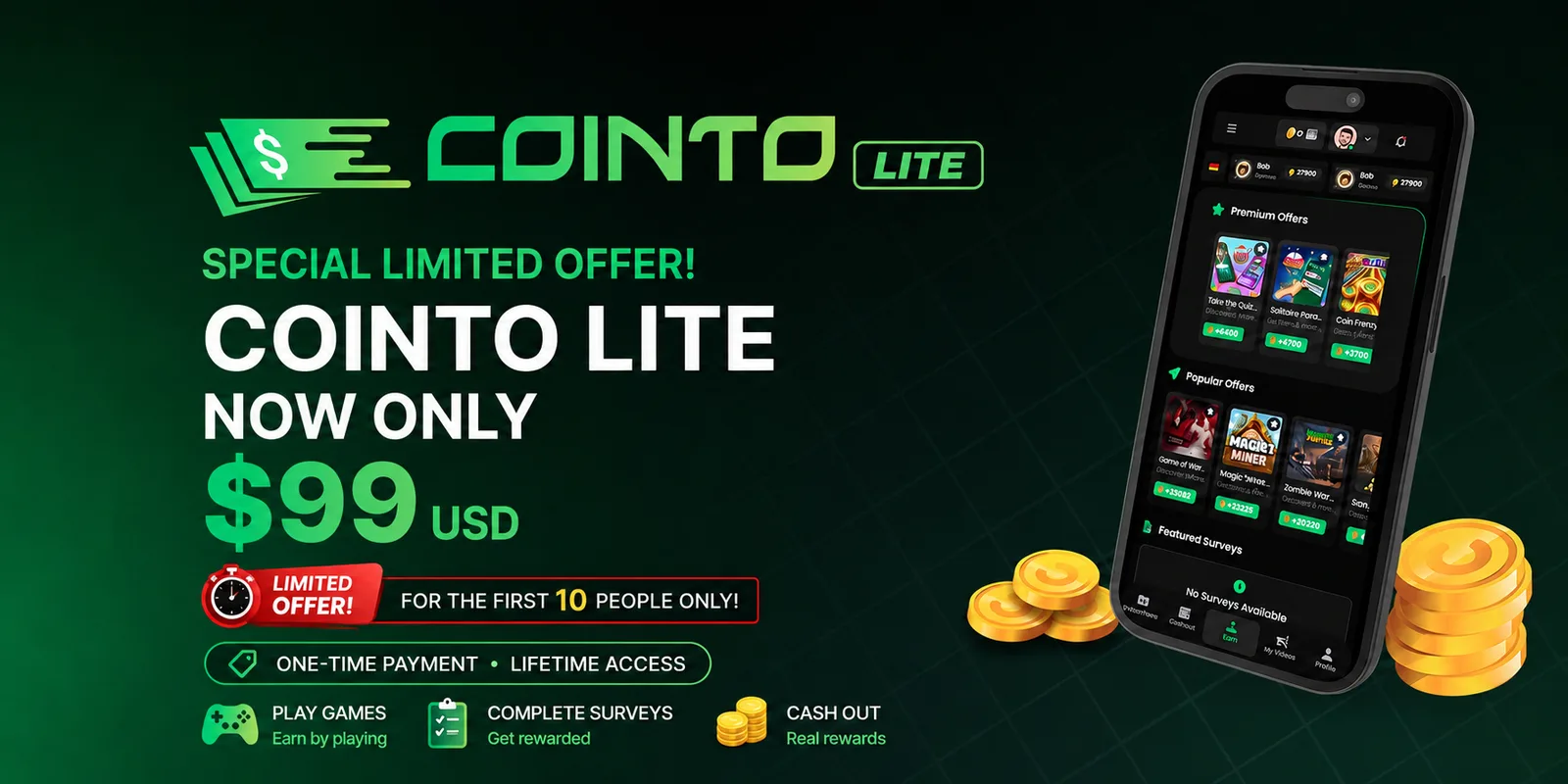 Cointo Lite, screen 2