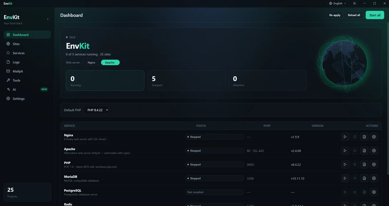 EnvKit, screen 2