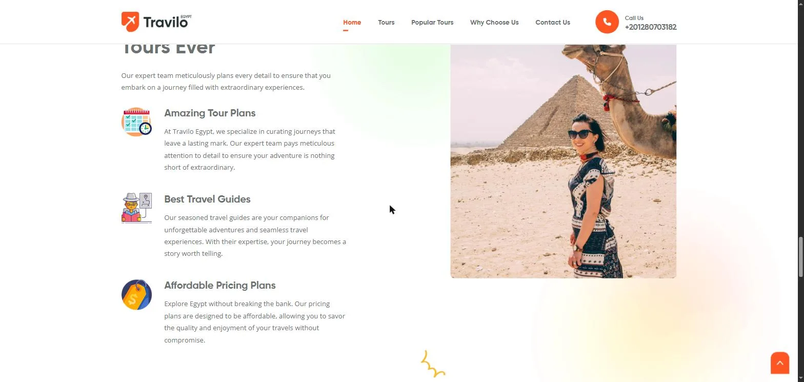 Travilo Egypt, screen 4
